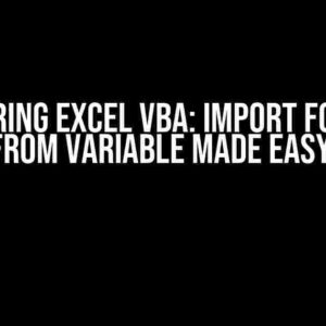 Mastering Excel VBA: Import Formula from Variable Made Easy!