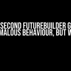 The Second FutureBuilder Gives Anomalous Behaviour, But Why?